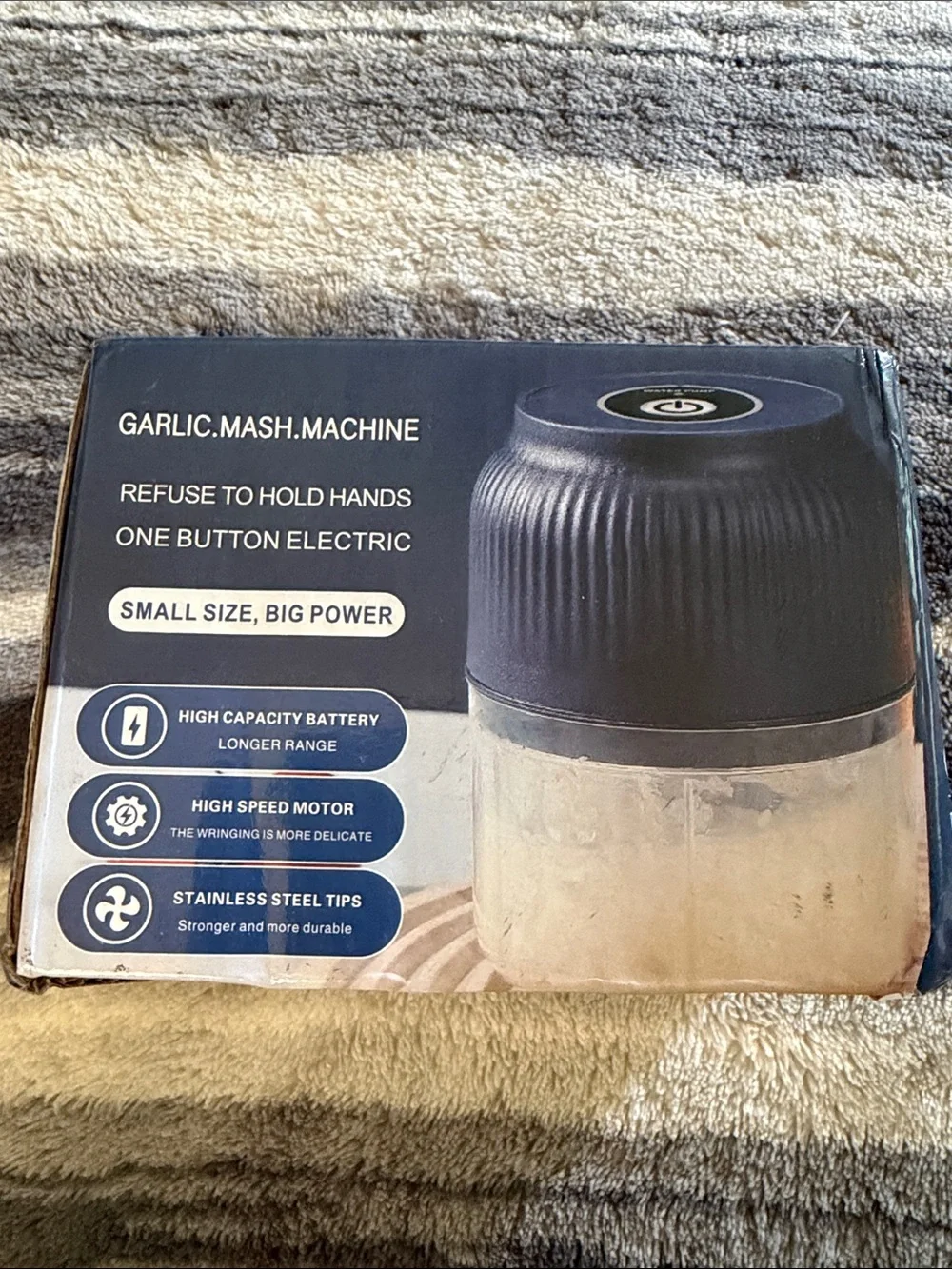 Electric Garlic Masher - Black & Clear